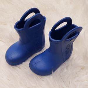 Toddler crocs rain boots:)